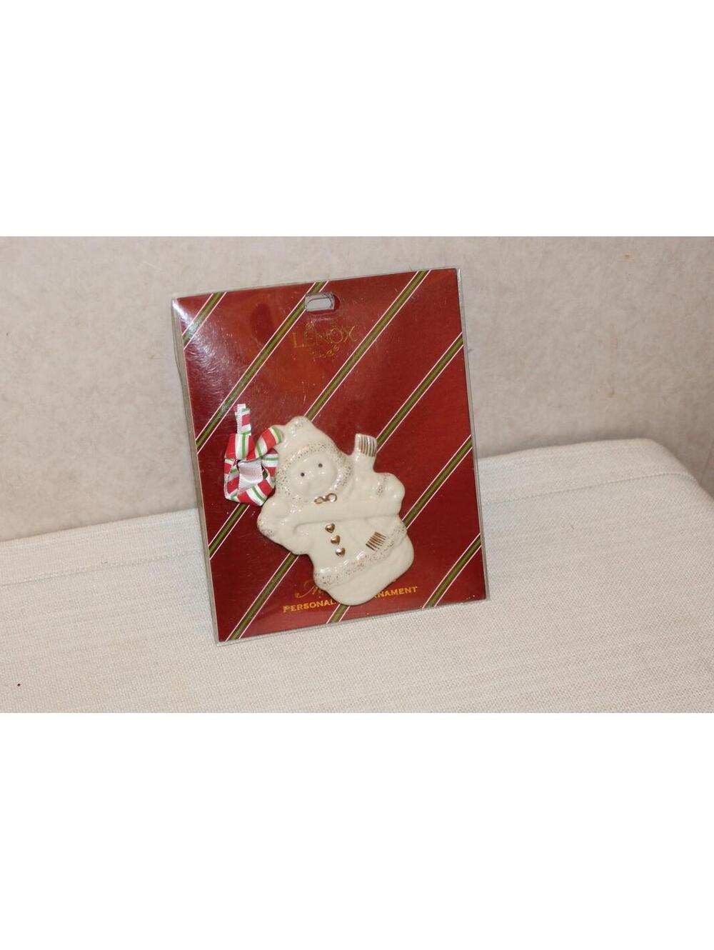 Lenox Merrily Yours Snowman Porcelain Ornament